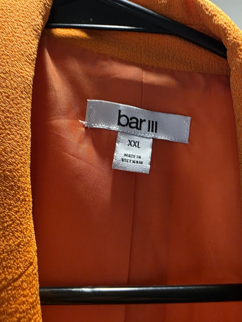 Bar III Bright Orange Longline Blazer - Picture 3 of 4